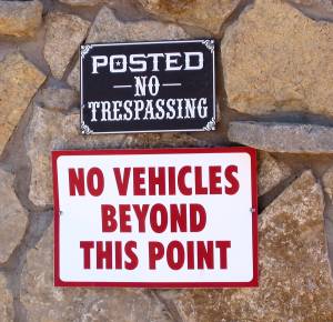 No Trespassing